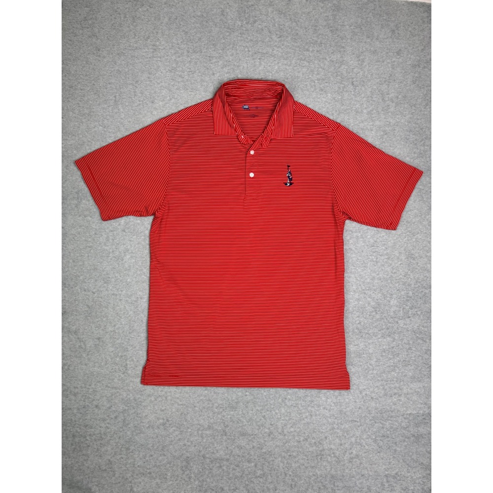 Onward Reserve Performance Polo Shirt Mens M Red White Striped Golf